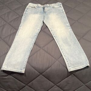Express Light Wash Straight Leg Jeans